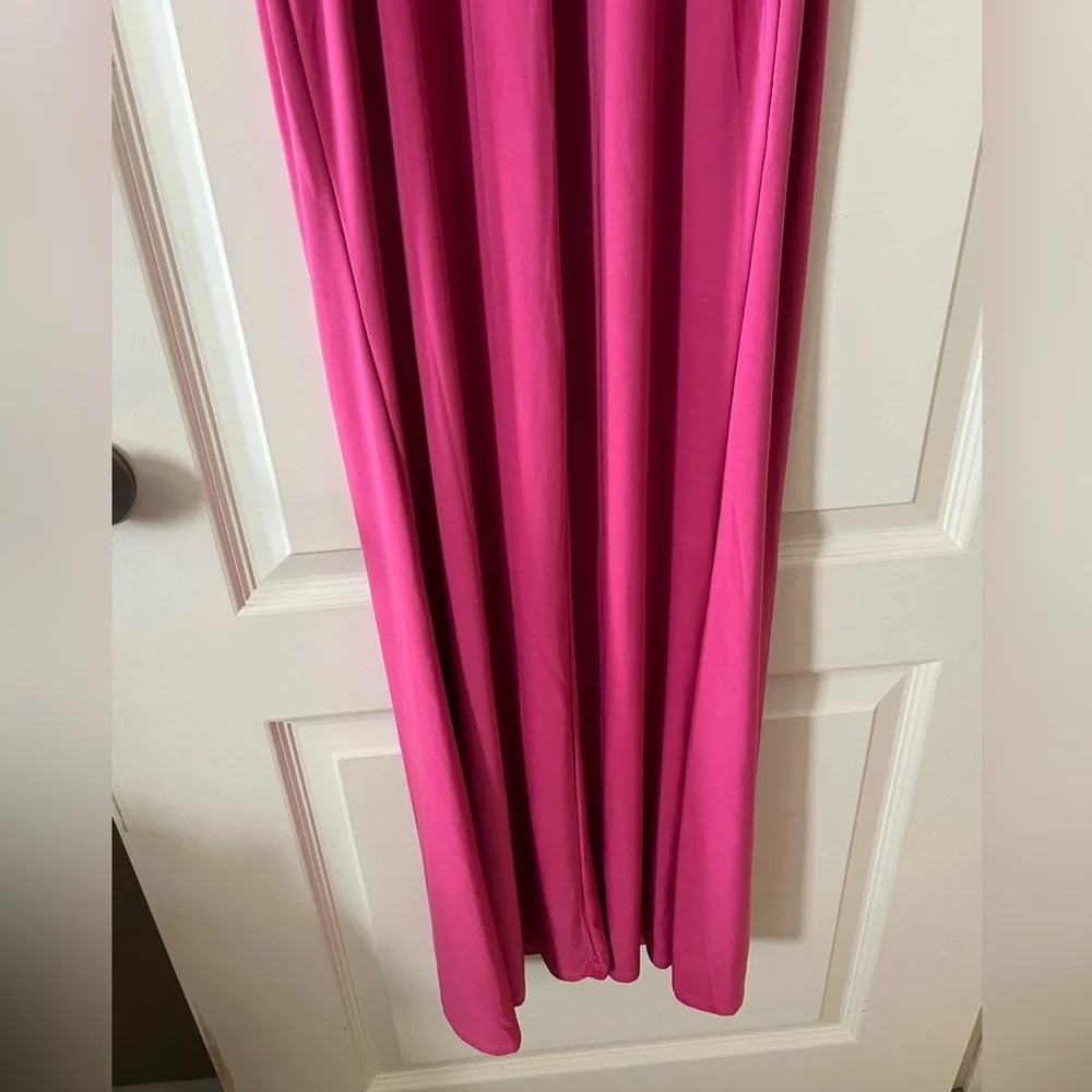 Lulu's Vibrant Fuchsia Pink Column Maxi Dress Women’s size XS - Picture 6 of 13